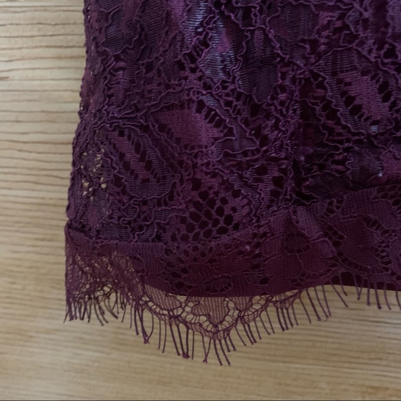 Lace burgundy cami from Dynamite - Picture 3 of 4